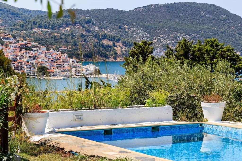 Villa Rodia With Swimming Pool On Skopelos Island Екстериор снимка