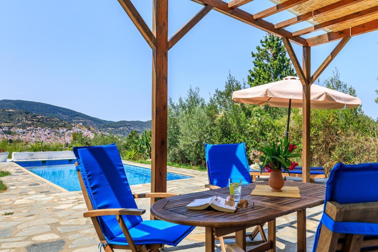 Villa Rodia With Swimming Pool On Skopelos Island Екстериор снимка