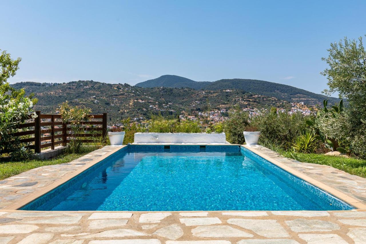 Villa Rodia With Swimming Pool On Skopelos Island Екстериор снимка